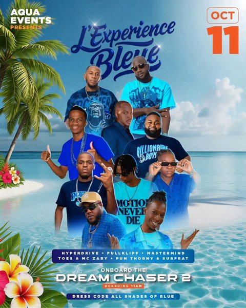 Event poster for L'Expérience Bleue