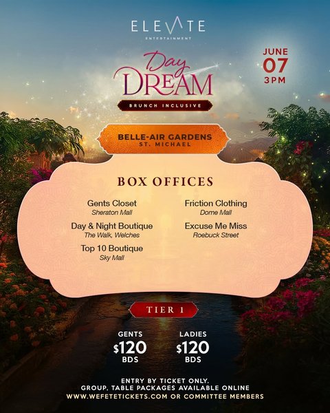 Event poster for Elevate Day Dream Brunch