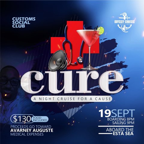 Event poster for Cure: A Night Cruise For A Cause