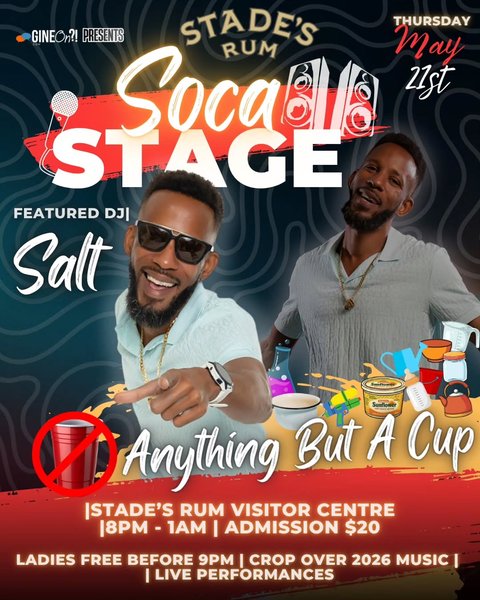 Event poster for Soca Stage: Anything But A Cup