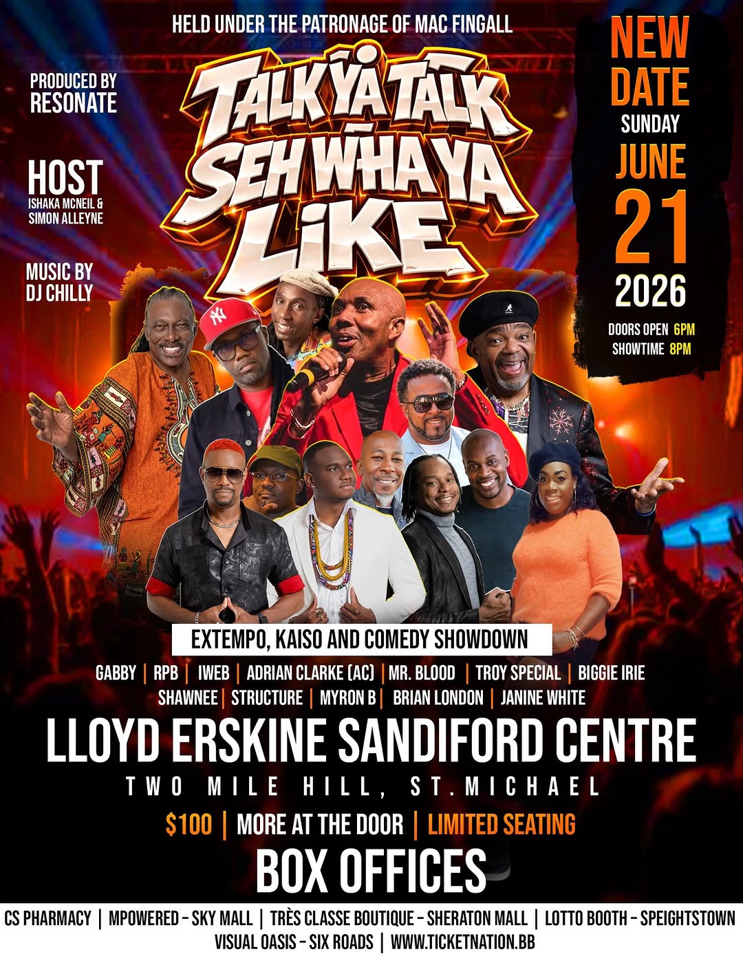 Event poster for Talk Ya Talk, Seh Wha Ya Like