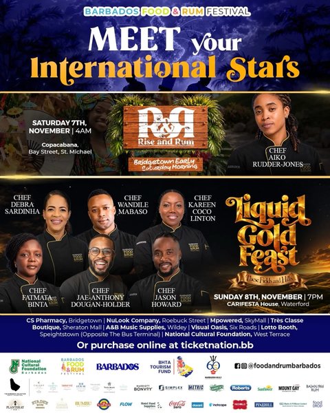 Event poster for Barbados Food & Rum Festival