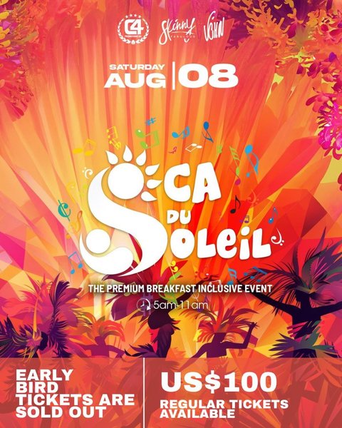 Event poster for Soca Du Soleil