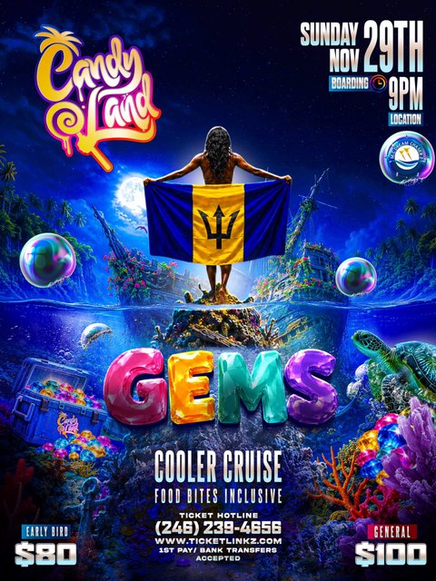 Event poster for Candy Land Cooler Cruise: Gems
