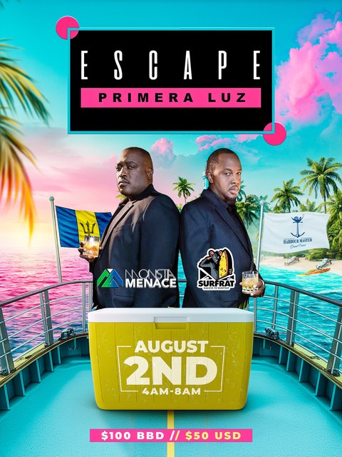 Event poster for Escape Primera Luz Cooler Cruise