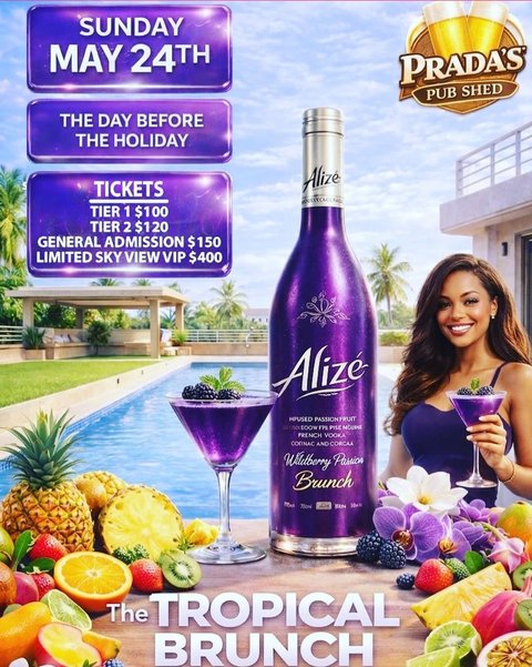 Event poster for The Tropical Brunch