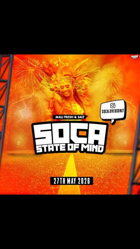 Event poster for SOCA STATE OF MIND