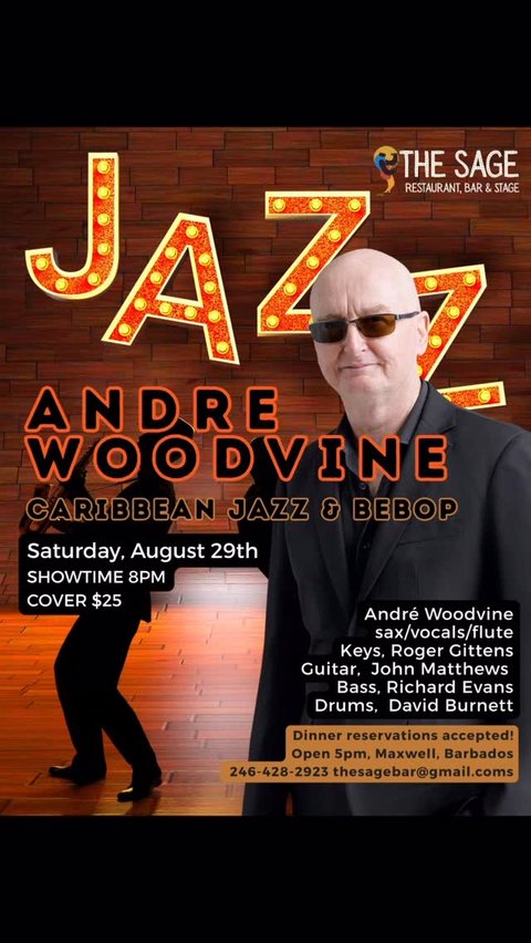 Event poster for Caribbean Jazz & Bebop