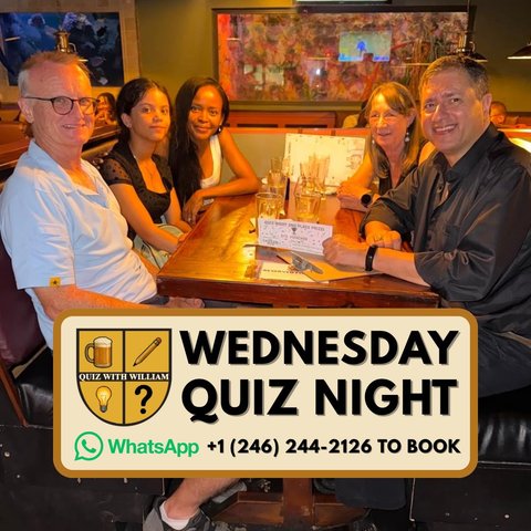 Event poster for Wednesday Quiz Night