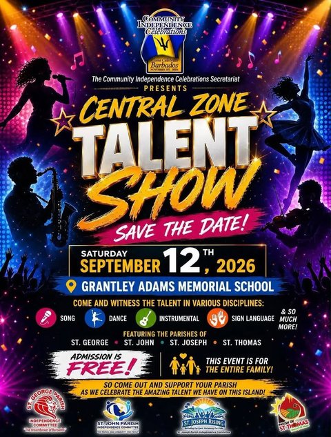 Event poster for Central Zone Talent Show